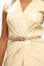 Christian Dior Beige Leather Belted Sleeveless Mini Dress Size 2