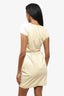 Christian Dior Beige Leather Belted Sleeveless Mini Dress Size 2