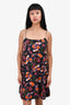 Derek Lam 10 Crosby Black/Orange Floral Strappy Mini Dress Size 8