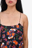 Derek Lam 10 Crosby Black/Orange Floral Strappy Mini Dress Size 8