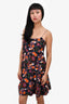 Derek Lam 10 Crosby Black/Orange Floral Strappy Mini Dress Size 8