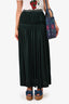 Chloe Green Grommet Detail Maxi Skirt Size 34