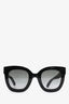 Gucci Black Oversized Frame Crystal GG Sunglasses