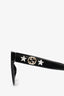 Gucci Black Oversized Frame Crystal GG Sunglasses