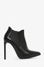 Saint Laurent Black Leather Stiletto Heel Boots Size 37