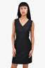 Dolce & Gabbana Black Silk Sleeveless V-Neck Dress Size 40
