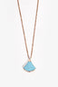 Bvlgari 18K Rose Gold Turquoise Diva's Dream Necklace with 1 Diamond