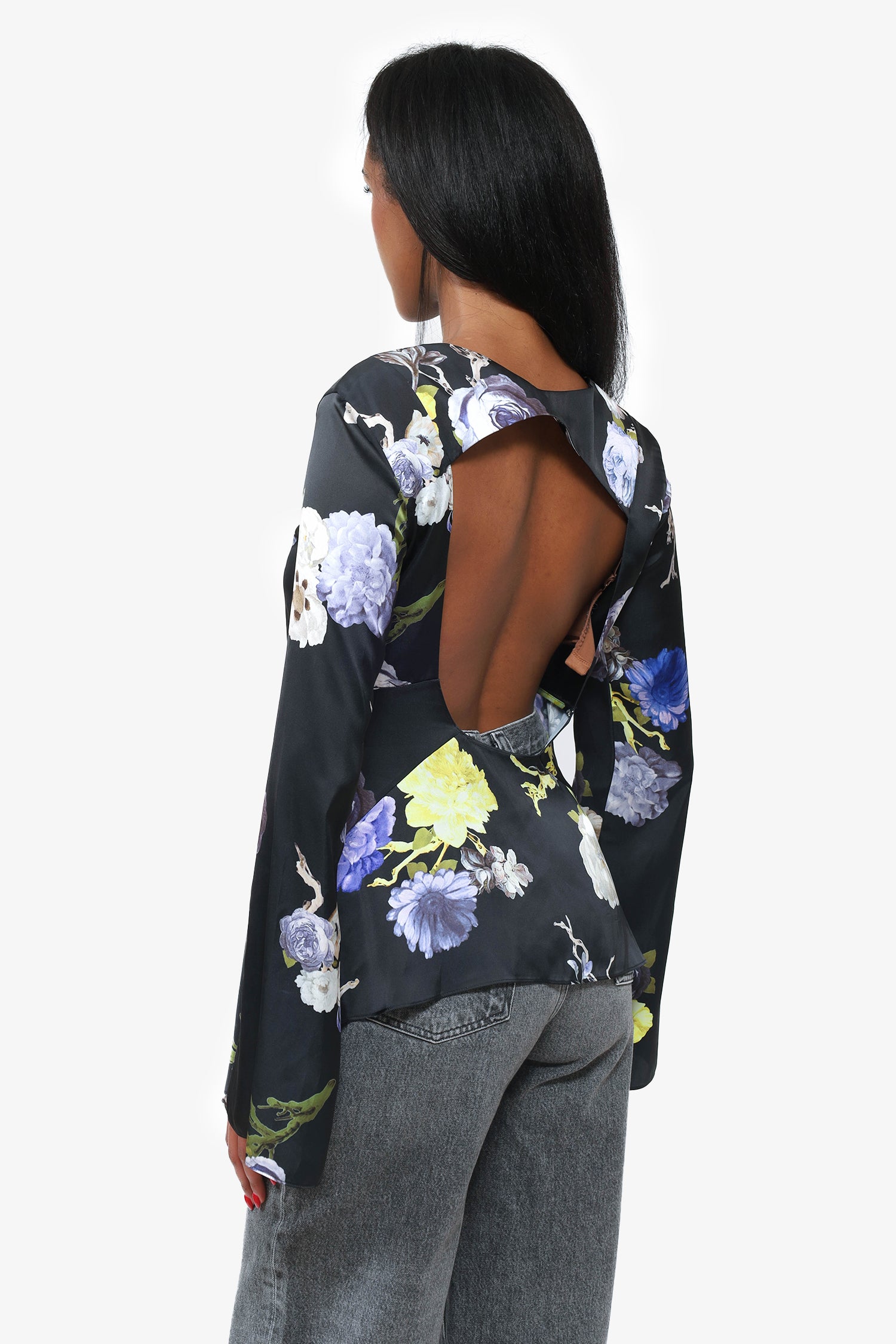 Acne Studio Bahari 2024 Open Back Floral Top