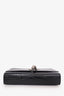 Saint Laurent Black Croc Embossed Medium Kate Crossbody