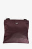 Prada Maroon Nylon Flat Messenger Bag