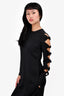 Victoria Beckham Black Cut-Out Sleeve Detailed Mini Dress Size 4