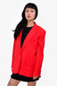 The Attico Red Single Breasted Blazer Size 38