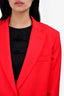 The Attico Red Single Breasted Blazer Size 38