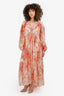 Zimmermann Cream/Red Floral Silk 'Devi' Maxi Dress Size 3