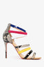 Christian Louboutin Multicoloured Snake Strappy Heels Size 36.5