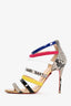 Christian Louboutin Multicoloured Snake Strappy Heels Size 36.5