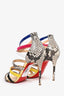 Christian Louboutin Multicoloured Snake Strappy Heels Size 36.5