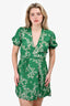 Faithfull the Brand Green Floral Mini Dress Size 6