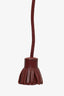 Hermès Burgundy Leather Mini Tassel 'Carmencita' Page Marker
