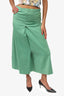 Maison Margiela Green Cotton and Silk Maxi Skirt Size 42