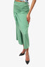 Maison Margiela Green Cotton and Silk Maxi Skirt Size 42