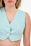 L'Academie Aqua Blue Vest + Mini Skirt Set Size M