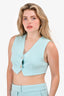 L'Academie Aqua Blue Vest + Mini Skirt Set Size M