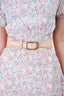 Zimmermann Pink Leather Wave Waist Belt Size XS/S With Belts