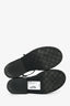 Pre-Loved Chanel™ Black Quilted Lambskin Platform Sandals with Silver Logo Size 37