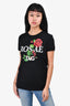 Dolce & Gabbana Black 'Ros-ae' Graphic T-Shirt Size 40