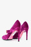 Gucci Purple/Yellow Velvet Diamante Embellished Heels Size 39.5