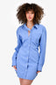 Alexander Wang Blue Cinched Button-Up Dress Size 6