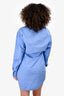 Alexander Wang Blue Cinched Button-Up Dress Size 6