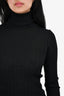 M Missoni Black Wool Ribbed Turtle Neck Top Size 40