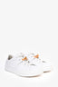 Hermès White Leather Rose Gold Kelly Sneakers Size 38.5