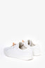 Hermès White Leather Rose Gold Kelly Sneakers Size 38.5