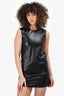 Gucci Black Leather Shift Dress Size 38