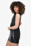 Gucci Black Leather Shift Dress Size 38