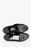 Pre-Loved Chanel™ Black Suede/Patent CC Cap Toe Logo Block Heels Size 34.5