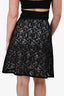 Christian Dior Black/Cream Lace High Waisted Skirt Size 36