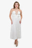 Jonathan Simkhai White Pleated Cut Out Detail Halter Dress Size 6