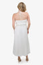 Jonathan Simkhai White Pleated Cut Out Detail Halter Dress Size 6