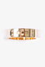 Hermès 18K Yellow Gold Diamond Small Kelly Ring Size 51