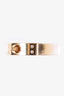 Hermès 18K Yellow Gold Diamond Small Kelly Ring Size 51