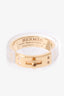 Hermès 18K Yellow Gold Diamond Small Kelly Ring Size 51