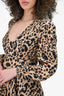 Zimmermann Brown/Black Leopard Print Midi Dress Size 1