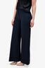 Piazza Sempione Navy Blue Wide Leg Trousers Size 40