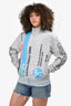 Moschino Couture White Logo Zip Up Jacket Size S