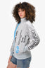 Moschino Couture White Logo Zip Up Jacket Size S