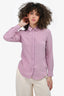 Max Mara Weekend Lilac Silk Button Up Size 2